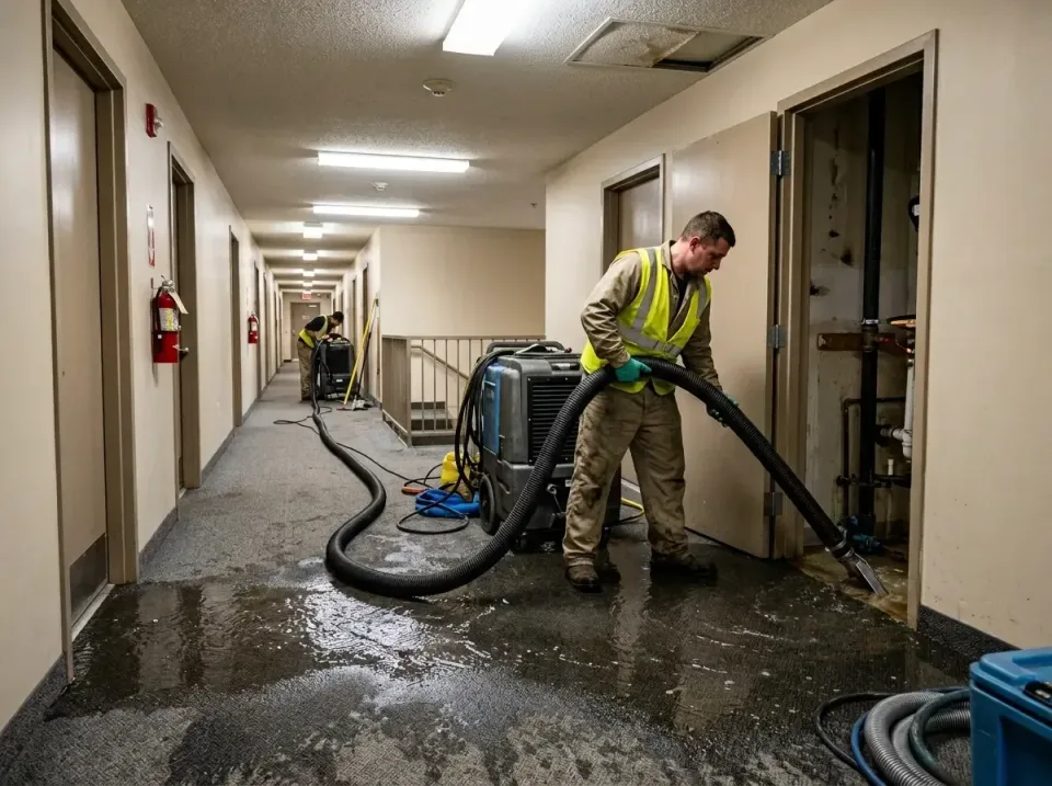 multi-unit-apartment-hallway-f-005 — frequently asked questions, Emergency Burst Pipe Water Extraction & Removal in Maple Gr…